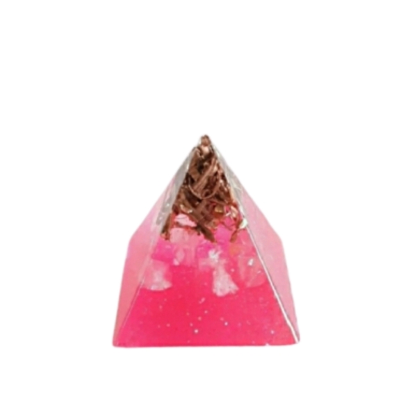 Other - Small rose quartz and brass orgonite pyramid